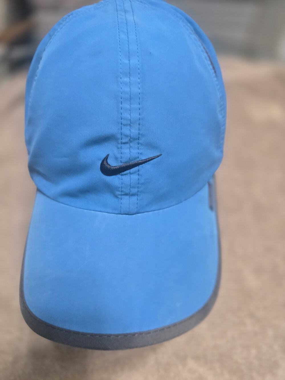 Nike Hat Cap Strap Back One Size Blue Featherlight Dri-FIT Running Mens